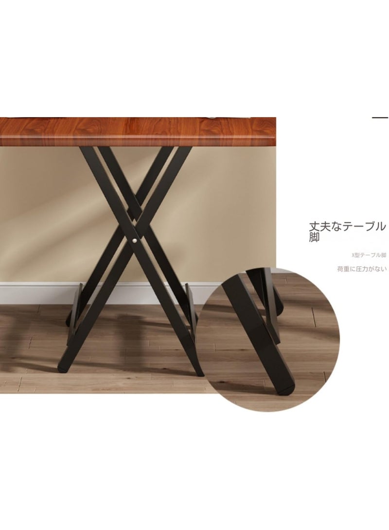 ديكور هيلز طاولة طعام قابلة للطي من ديكورهيلز، طاولة مدمجة 60 × 60 × 55 سم، طاولة كمبيوتر، منتج نهائي، منضدة عمل، طاولة طعام، طاولة معيشة سوداء - Image 4